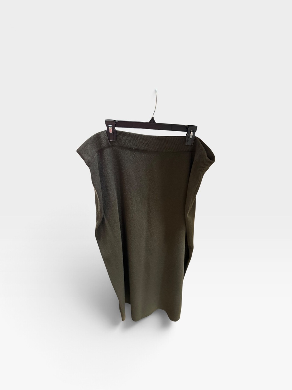The Avenue Olive Green Straight Midi Skirt 4X